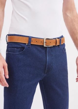 Ceinture Bordée en cuir homme St James