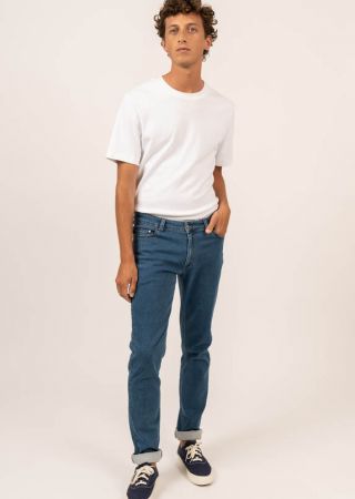 JASPER  Jean en maille coupe confort, en coton