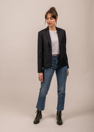 Blazer femme en drap de laine Col tailleur STE CÉCILE |Saint James
