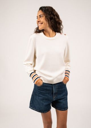 CAMARET Pull femme en laine Saint James