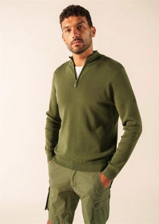 CROSSLEY II Pull homme col montant zippé SAINT JAMES