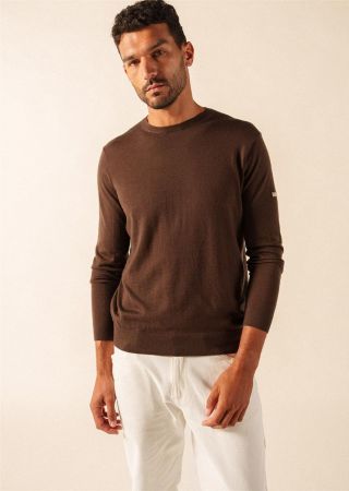 TRIESTE Pull homme en laine confort col rond|Saint James
