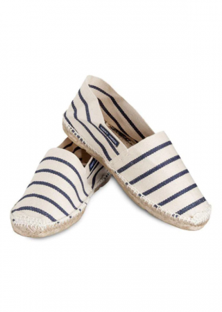 Espadrilles marinière femme en coton canevas