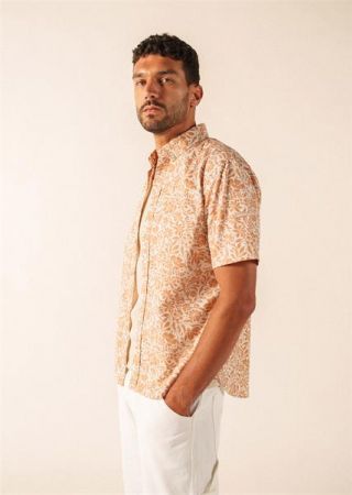 LENNY Chemise homme manches courte en popeline imprimé |Saint James