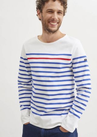 NAVAL II RAYÉ ROUGE marinière Saint James homme rayée rouge