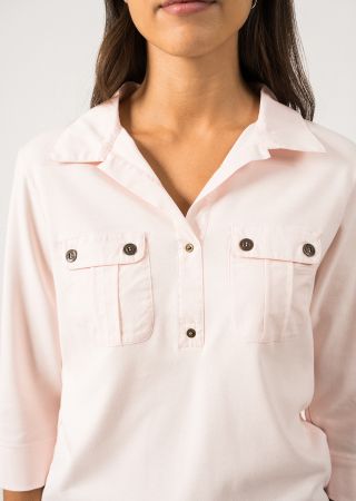 OLERON tee shirt femme col polo Saint James