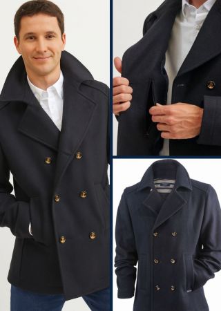 ST HILAIRE II Caban authentique homme en drap de laine-Col tailleur- Saint James | Le Matelot