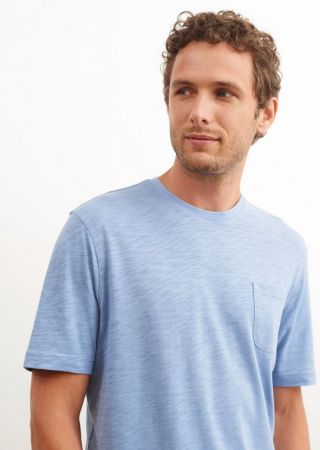 JAMES T-shirt à col rond en coton mélangé avec poche