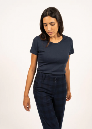 AJACCIO II T-shirt col rond coupe ajustée, en coton