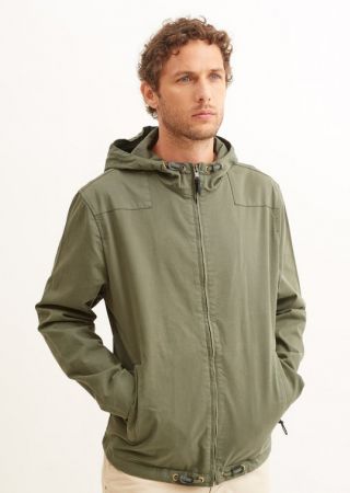 ST MICHEL Blouson marin en coton à capuche