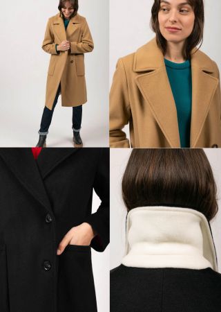 STE LÉNA Manteau long en drap de laine femme SAINT JAMES