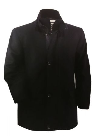 SAINT GEORGES Manteau en drap de laine TAILLE XXL NAVY