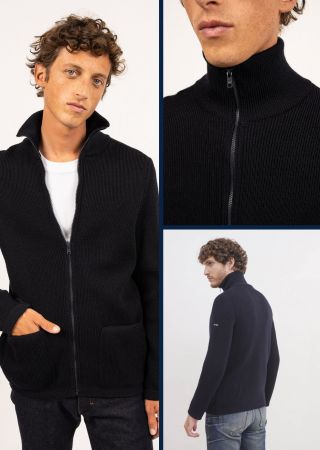 QUIBERON Veste zippée en laine|Saint James
