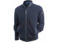 Saint James NAVIGATEUR : veste zippée, col montant, poches passepoilées, détails toiles.