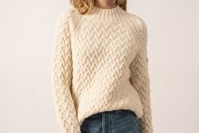 CARDIF Pull col montant en laine Saint James