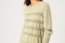 MONACO Pull jacquart col rond en coton Saint James