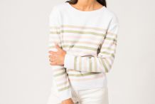 ECRINS COTON TRI Pull Marinière rayé  en laine douce Saint James