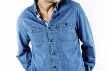 NEW LAMBERT II  Chemise manches longues coton DENIM |Saint James