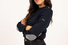 LA MATELOTE LSF Pull Marin Femme en laine| SAINT JAMES X Le Slip Français